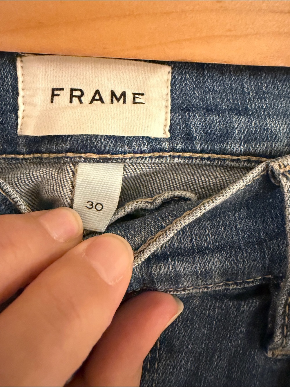 Frame Denim Wide Leg Flare Jeans in Medium Blue - Picture 4 of 5